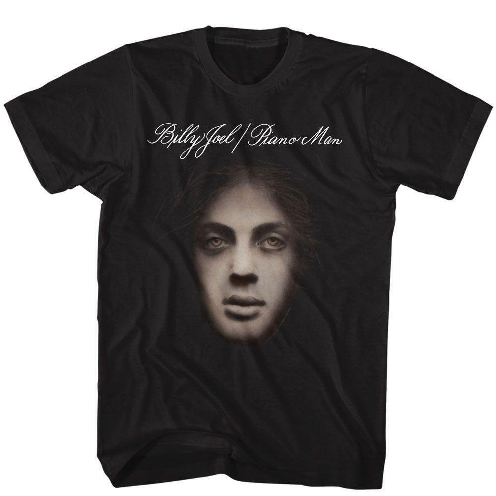 Billy Joel Piano Man Album Cover Black T Shirt